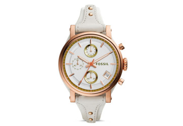 Correa de reloj Fossil ES3947 / 	ORIGINAL BOYFRIEND Cuero Beige 18mm